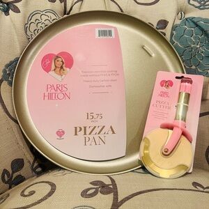 Paris Hilton Pink and Gold Pizza Cutter